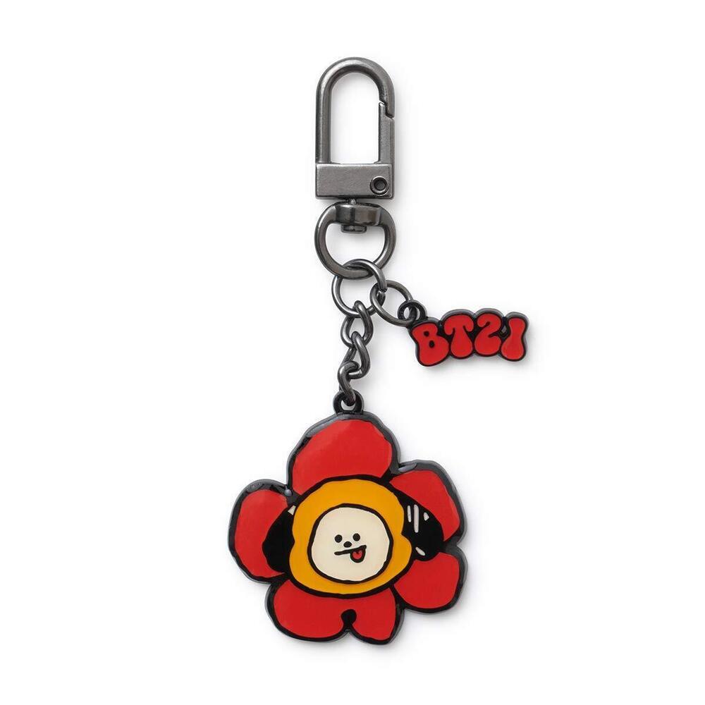 2916 Flower Collection CHIMMY Character Metal Snap Keychain Key Ring Bag